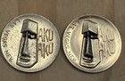 Lot Of 2 Vintage Stardust Hotel Las Vegas Aku Aku Good Luck Tiki Tokens