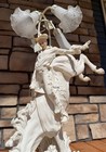 Vintage Rare Cowboy Bronc White Horse Art Deco Sculpture Large Lamp Western Read