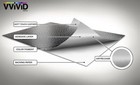 Vvivid  Fine Grain Black Leather Wrap Adhesive Vinyl - Soft Touch  1ft X 5ft 