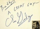 Clu Gulager Signed Autograph 4x6 Index Card The Return Of The Living Dead Feast