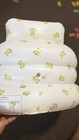 Inflatable Baby Bath Seat Support  White yellow Bear Print  Suction Cups