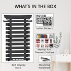 10 Belt Karate Belt Display Rack  Pure Bamboo Wood  Themed Black 10 Belts