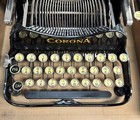 1914 Corona 3 Folding Glossy Black Antique Typewriter W  Case