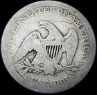 Seated Liberty Quarter Silver Artfully Carved Love Token  914k
