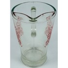Vintage Old Milwaukee Genuine Draft Beer Glass Pitcher Red Eagle Crest Ice Lip
