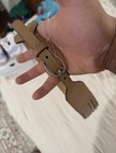 Gucci Beige Leather Studded Wide Belt 85 34 Silver Buckle Adjustable