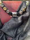 Little Earth Vintage Black Silver Concho Belt Decorative Buckle Metal Plastic