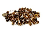 50 Vintage Japan Cherry Brand Glass Tortoise 9mm To 10mm Round Loose Beads 4668