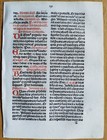 Rubricated Incunable Leaf Brevarium Augsburg  231  - 1495