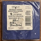 Vintage Forget Me Not Christmas Santa Toy Sack 3ply Napkins 16 Pk New Sealed