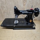1935 Singer Featherweight 221 Schoolbell   type Case   Pedal   rear Decal Collectibl