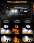 Auxbeam V-ultra 5 inch 172w Led Driving Lights Pods Amber Drl Fog Ditch Lighting
