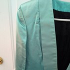 Turquoise Satin Saddleseat Day Coat Ladies Size 12-14