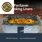 Pansaver Cooking Liners - Disposable Electric Roasting Pan 1 Pack  Silver 