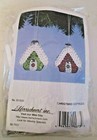 Herrschners Sequin Beaded Christmas Cottages Ornament Kit Makes 6 