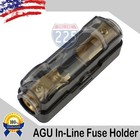 Marine Grade Agu Inline High End Gold Glass Fuse Holder 12v 4 8 Awg