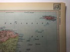 1952 Vintage Central America Antique Atlas Map - Ency Britannica World Atlas