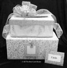 Wedding Card Box  silver  bling  sparkly two Tiers  personalized made To Order