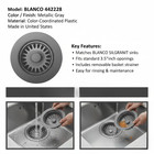 Blanco  Metallic Gray 442228 Silgranit-matched Kitchen Drain Basket Strainer  3 
