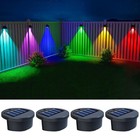 4pack Outdoor Led Solar Power Wall Lights Garden Fence Step Deck Lamp Waterproof