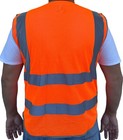 Orange Mesh High Visibility Safety Vest  Ansi  Isea 107-2020 With 5 Pockets