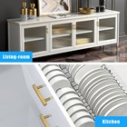 Brushed Kitchen Cabinet Handles Stainless Steel Square Drawer Pulls Hardware Lot