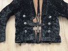Antique Womens 19th Century Victorian Era Black Velvet Bodice Blazer Jacket
