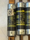 Lot Of 6 Vintage Fuses Cefco 100a Bussmann Fusetron Frn 80 Non 100 250v Tested