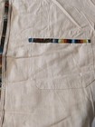 Men s Mexican Guayabera Shirt Beige Linen Short Sleeve Mint Green Embroidery