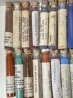 Vintage China Powder Paint Pigment Porcelain Mixed  lot Of 25   Glass Vials -m4