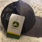 New John Deere Gray Black Mesh Richardson 112 Trucker Cap Lp82939 Snapback
