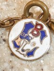 Brotherhood Of Locomotive Engineers Enamel Pocketwatch Fob With 14  Hickok Chain