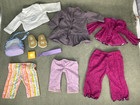 American Girl Doll Clothing Lot Licorice Play Outfit Paisley Pj s Jacket Sandals