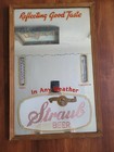 Rare Vintage Straub Beer Mirror Thermometer   Barometer Sign