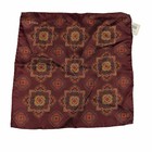 Eton Nwt 100  Silk Pocket Square In Bronze   Multicolor Paisley Print 12 5   
