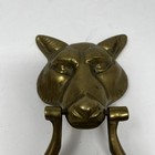 Vintage Or Antique Heavy Solid Brass Fox Head 7 5  Door Knocker