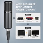 Xlr Condenser Microphone  Professional Cardioid Studio Mic With Boom Arm  Pop   