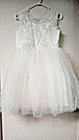New White Tulle Princess Dress Communio Flower Girl Formal Wedding Pageant Child