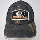 Mossy Oak Fitted Trucker Hat Multicolor M Embroidered Distressed Outdoor Cap