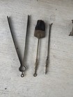Antique Brass   Iron English Style Fireplace Tool Set
