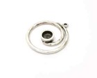 Pendant Blank Resin Bezel Silver Plated Epoxy Frame 8mm Cabochon G17060