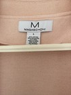 Magaschoni Pink Open Front Knit Cotton Wool Blend Blazer Sweater Jacket Large