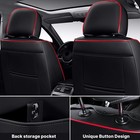 Full Set Seat Covers For Jeep Gladiator 2020-2026  Black-red