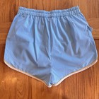 70s 80s Vintage High Waisted Sky Blue Shorts Retro Boardwalk Roller Skate Large