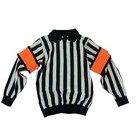 Ccm M-pro Referee Black white Striped Orange Shirt Arm Bands 40