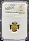 Gold Justin Ii 565-578 Ad  Roman Byzantine Empire Av Tremissis Rare Coin  Ngc Au