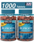 Kirkland Signature Ibuprofen 200mg 1000 Tablets 2 Pack Pain Relief Fever Reducer
