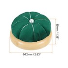 2pcs Wooden Base Pin Cushion Japanese Style Cute Needle Holder Dark Green