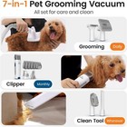 Pet Grooming Vacuum Dog Cat Pet Hair W 7 Pet Grooming Kit Trimmer 1 5l Capacity