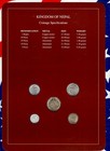 Coin Sets Of All Nations Nepal 1979-1986 1 Rupee 1979 50 Paisa 1984
